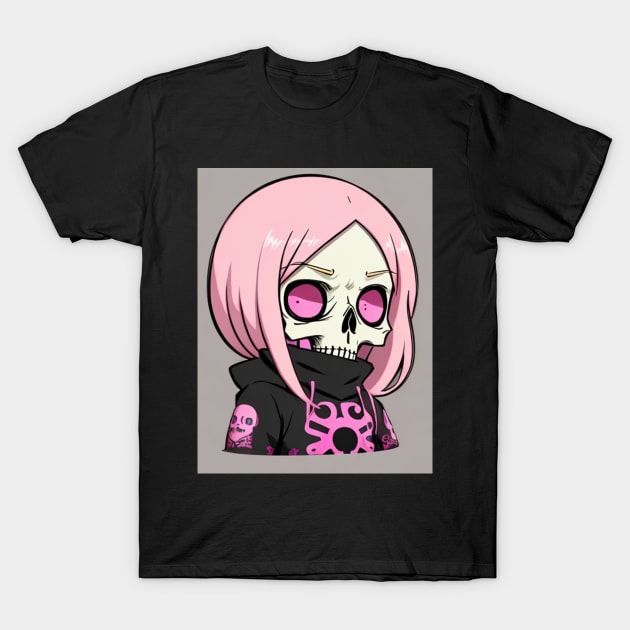 Pretty in Pink: Whimsical Pastel Art Celebrating Cute Anime Girls T-Shirt by ShyPixels Arts